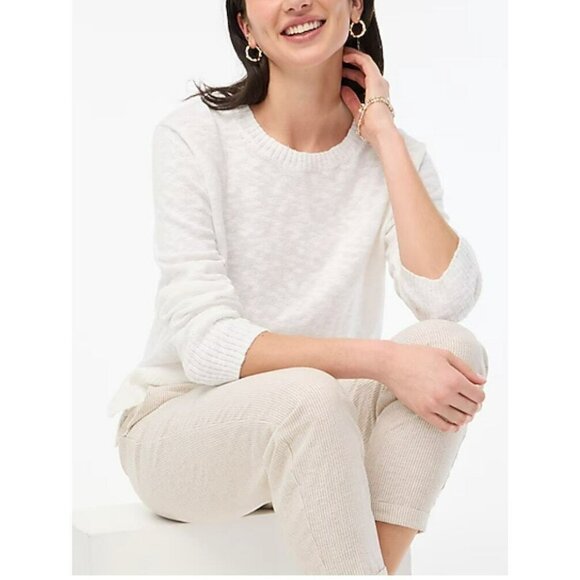 J. Crew Factory Sweaters - J. Crew Factory Crewneck Beach Sweater Womens White Small Lightweight Neutral